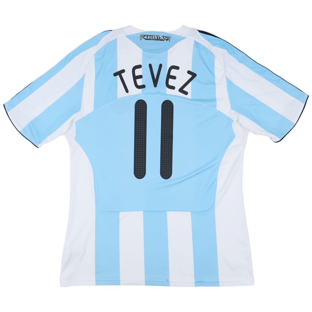 2007-08 Argentina Home Shirt Tevez #11 - 5/10 - (XL)