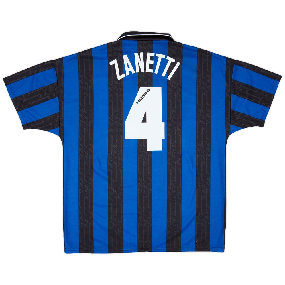 1996-97 Inter Milan Home Shirt Zanetti #4 - 8/10 - (XL)