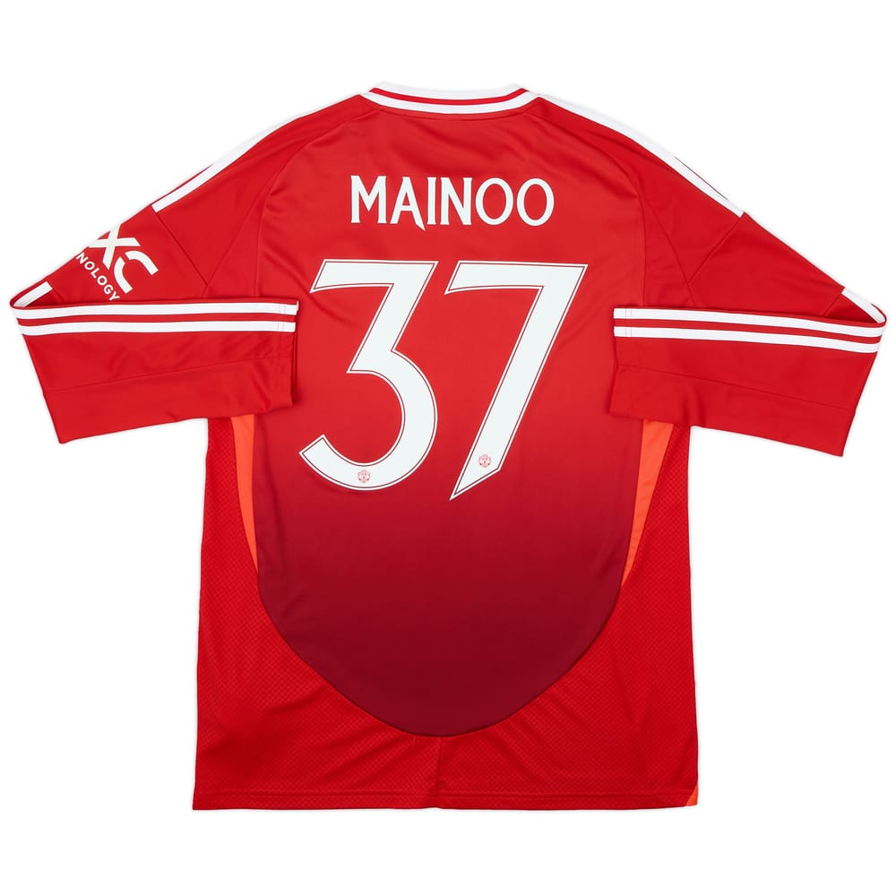 2024-25 Manchester United Home L/S Shirt Mainoo #37