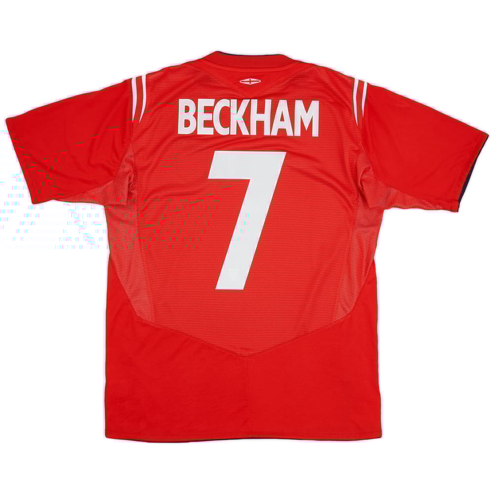 2004-06 England Away Shirt Beckham #7 - 6/10 - (M)