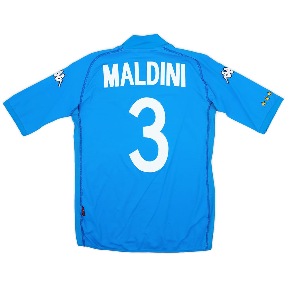 2002 Italy Home Shirt Maldini #3 - 8/10 - (S)