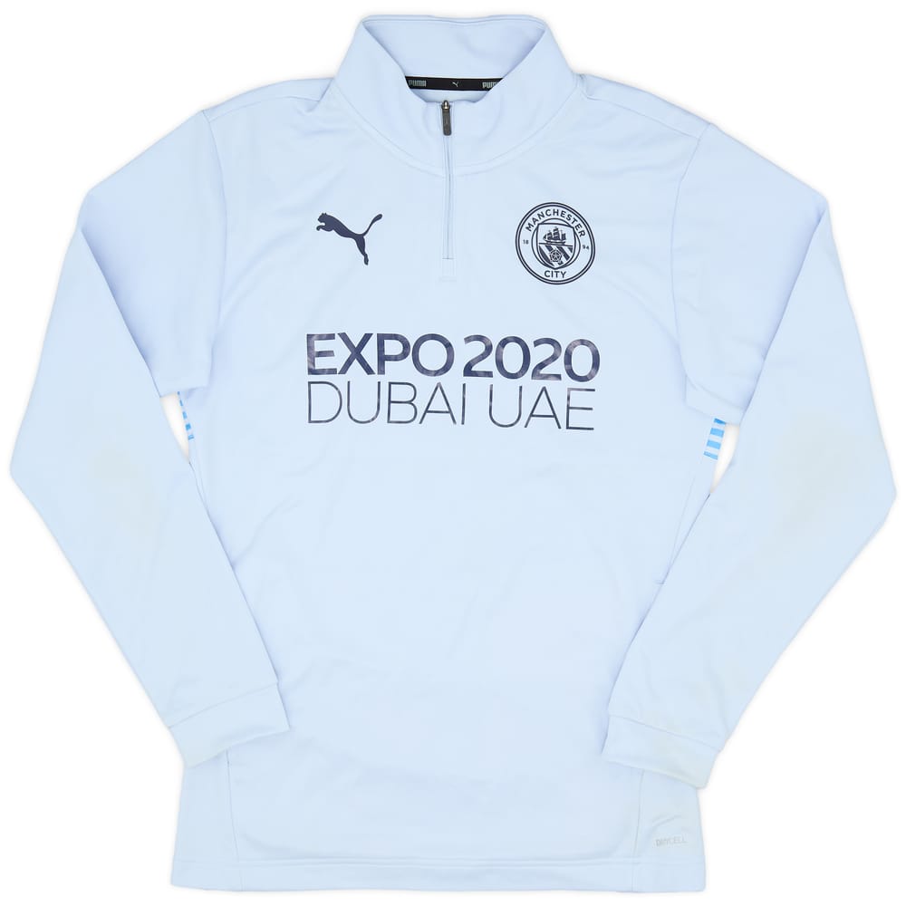 2020-21 Manchester City Puma 1/4 Zip Training Top - 7/10 - (S)