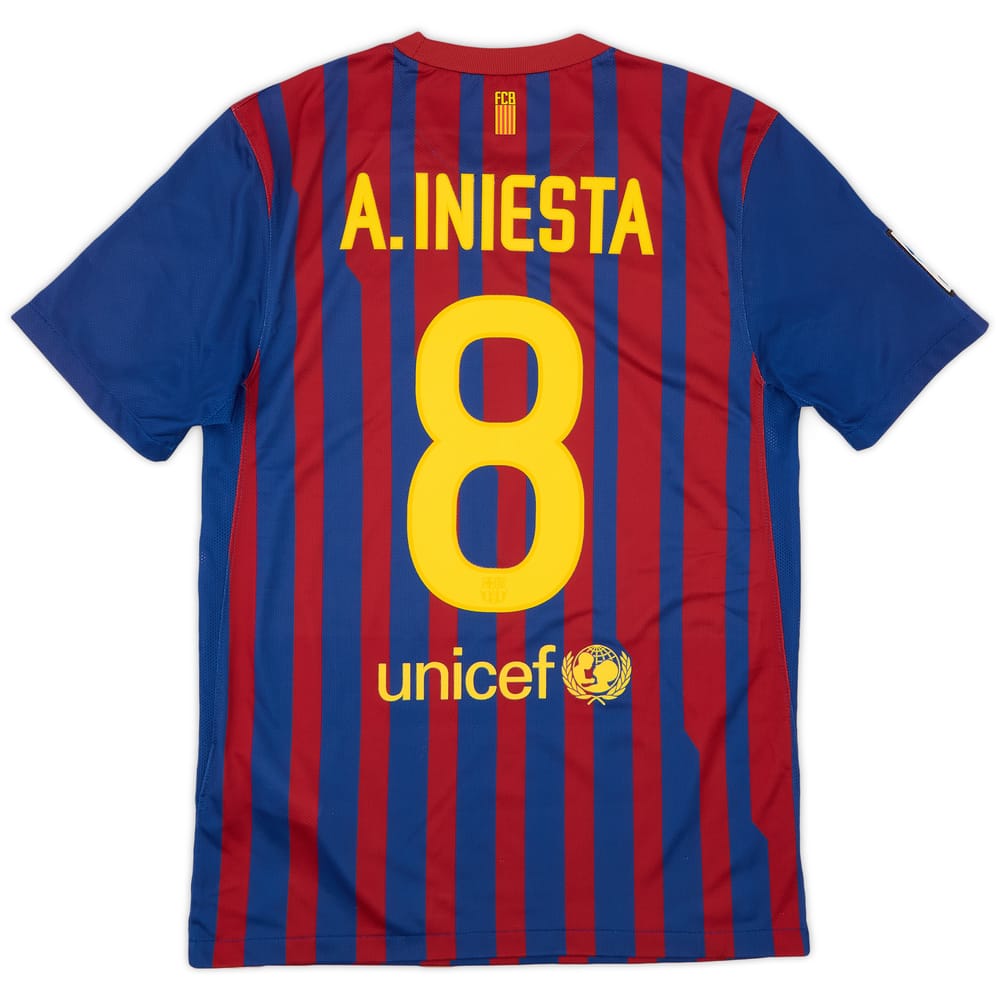 2011-12 Barcelona Home Shirt A.Iniesta #8 - 8/10 - (S)