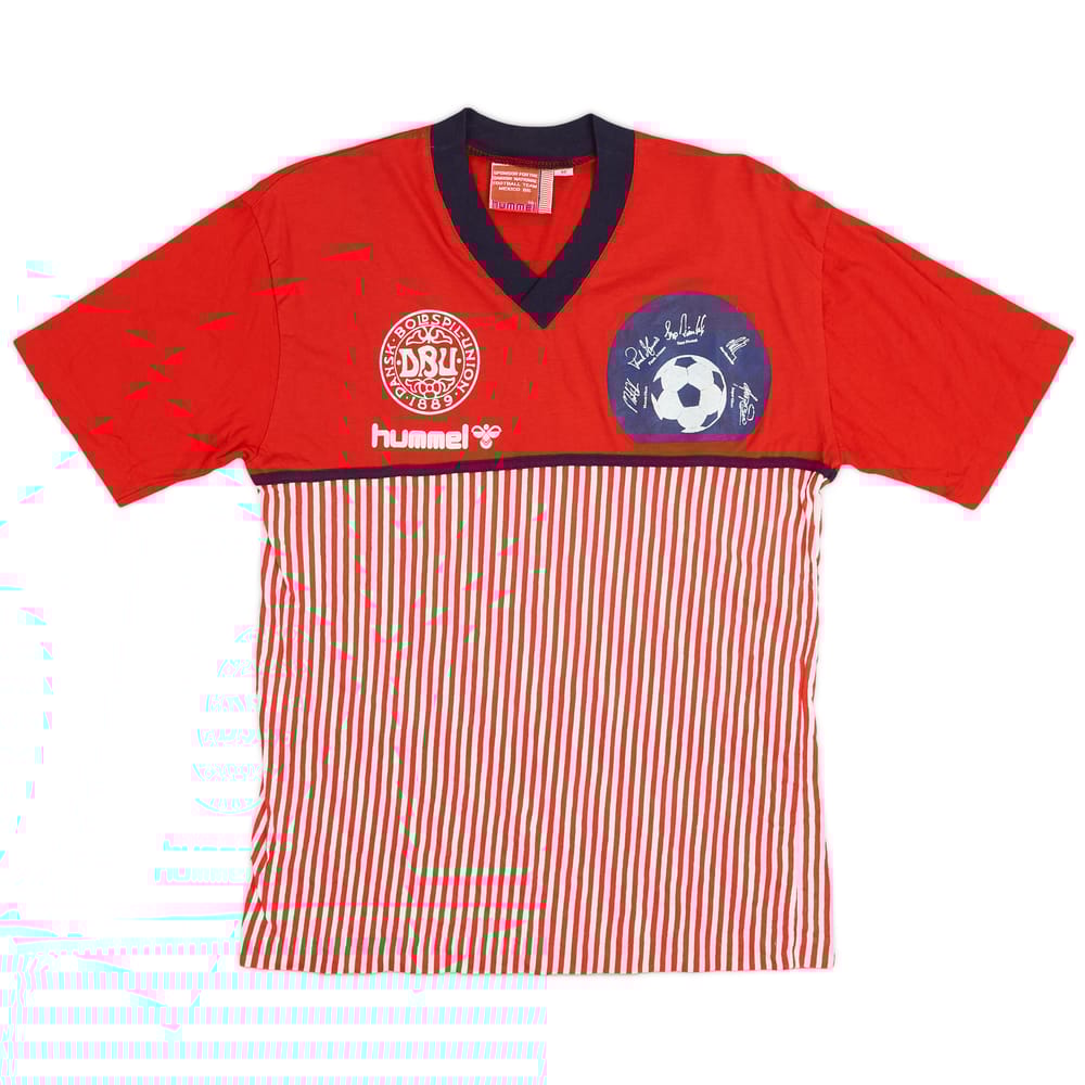 1986-87 Denmark Hummel Cotton Training T-Shirt - 8/10 - (M)
