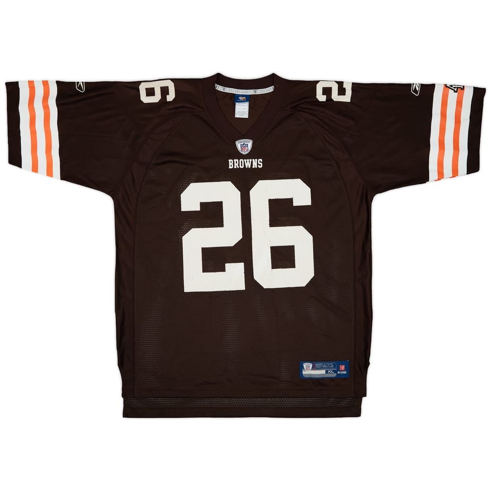 2008 Cleveland Browns Jones #26 Reebok On Field Home Jersey - 6/10 - (XL)