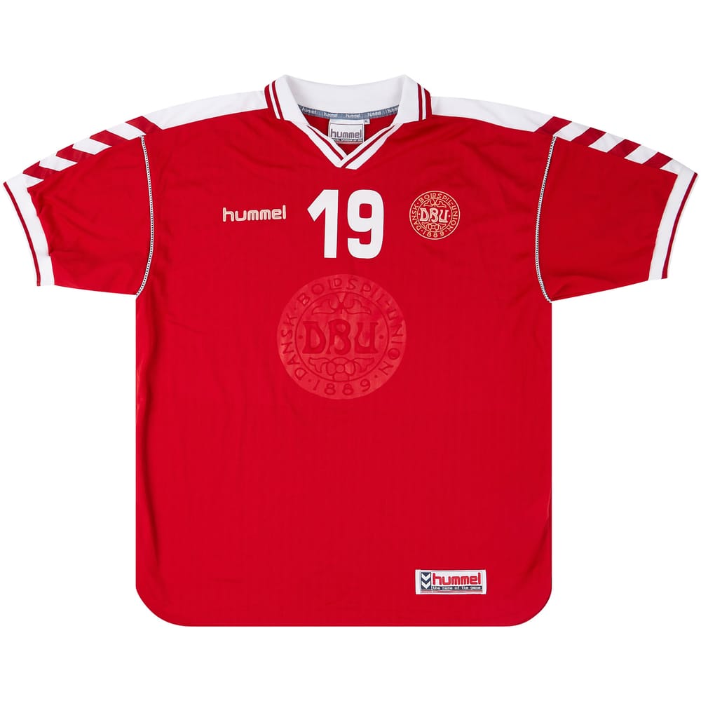 1998-00 Denmark Match Issue Home Shirt #19