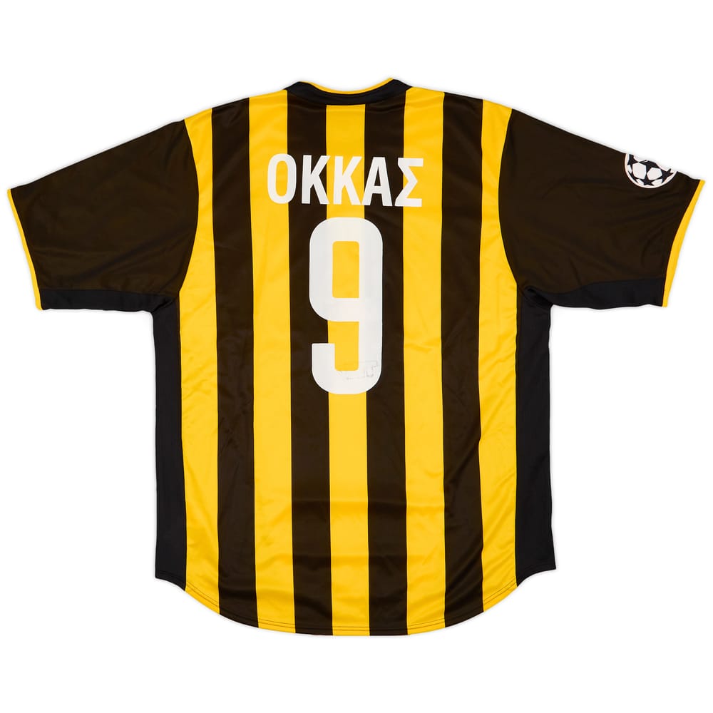 2002-04 AEK Athens Home Shirt Okkas #9 - 6/10 - (XL)