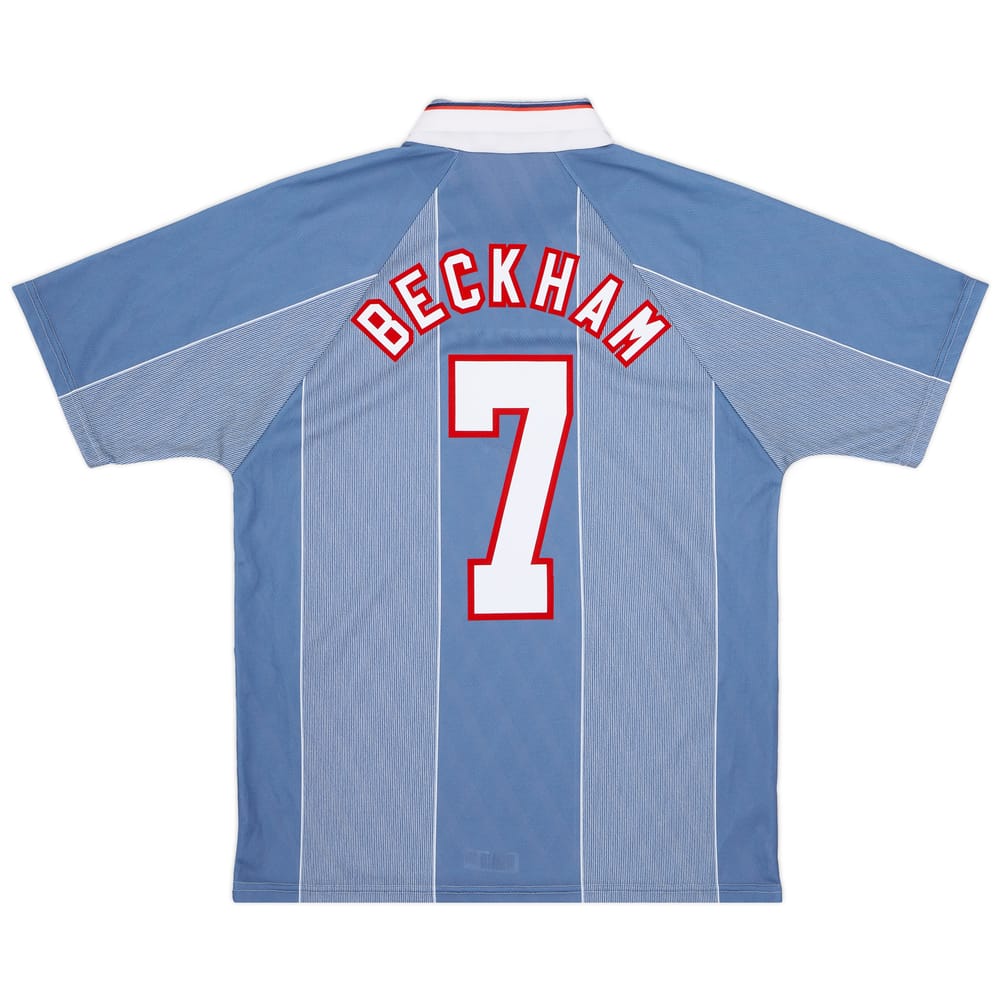 1996-97 England Away Shirt Beckham #7 - 9/10 - (L)