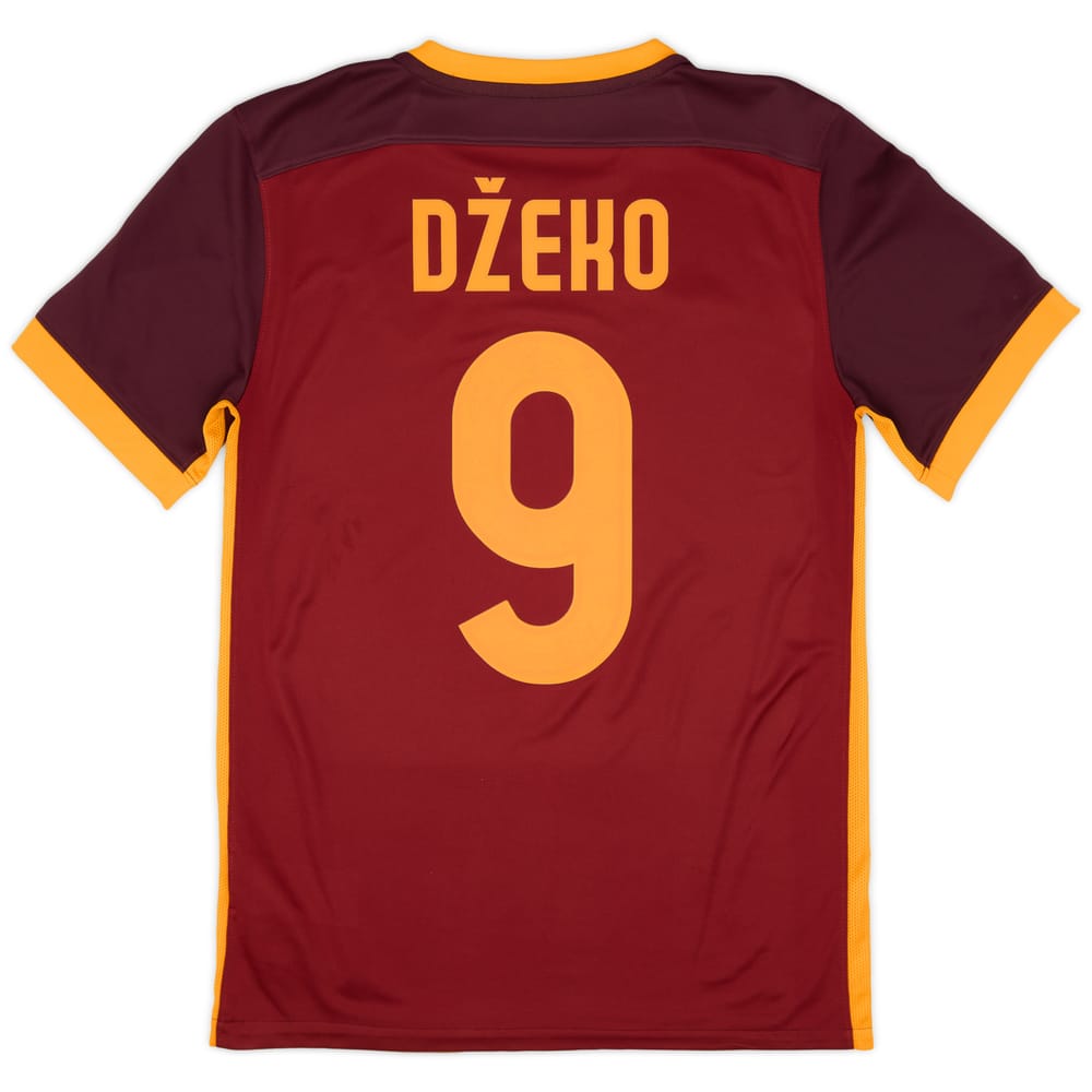 2015-16 Roma Home Shirt Dzeko #9 - 8/10 - (S)