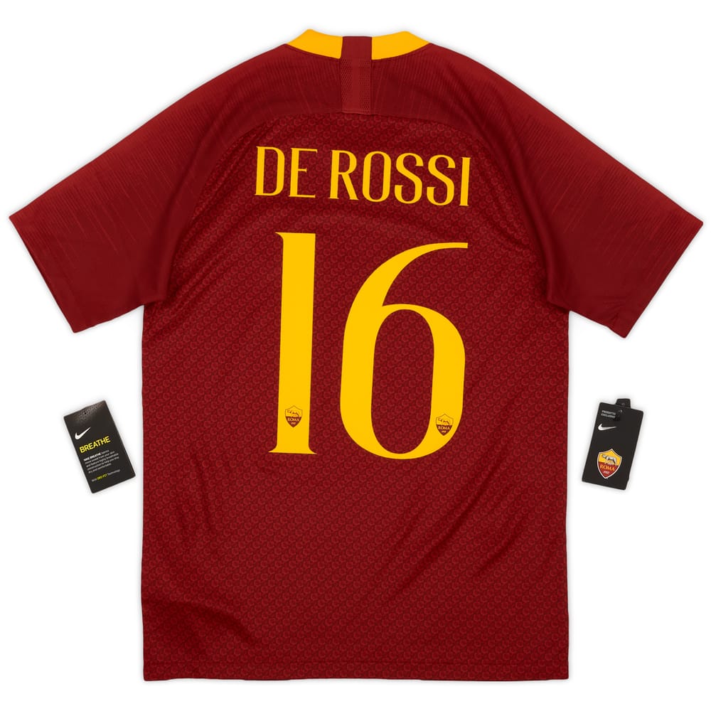 2018-19 Roma Home Shirt De Rossi #16 (S)