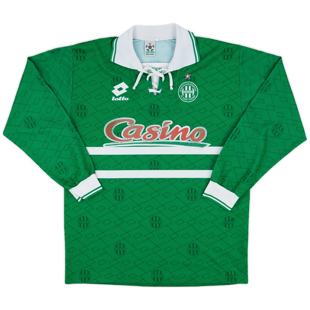 1995-97 Saint Etienne Home L/S Shirt - 6/10 - (XL)