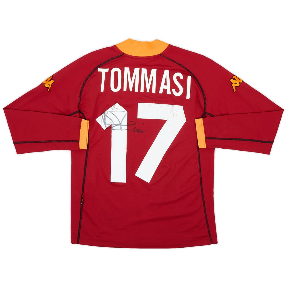 2001-02 Roma Home L/S Shirt Tommasi #17 - 5/10 - (S)