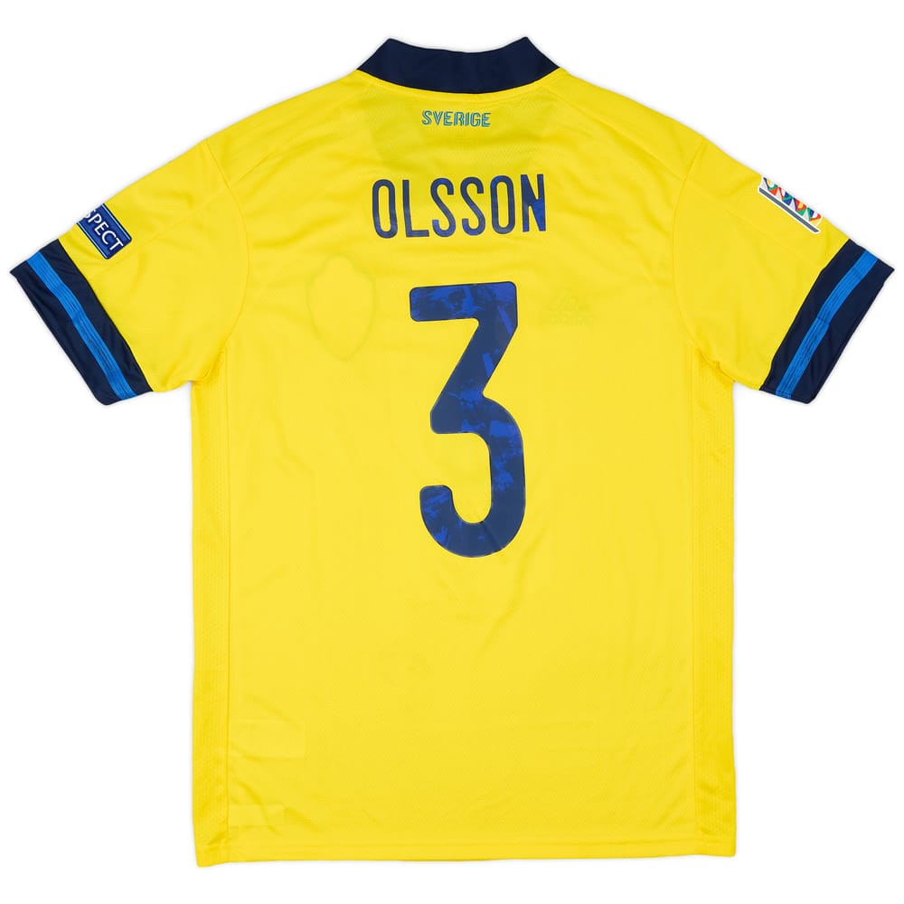 2021 Sweden Player Issue Nations League Home Shirt Olsson #5 (v France)