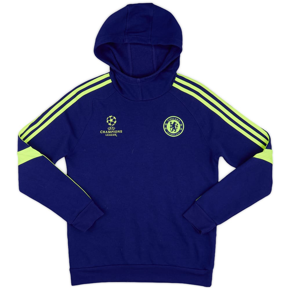 2014-15 Chelsea adidas Champions League Hooded Sweat Top - 8/10 - (L.Boys)