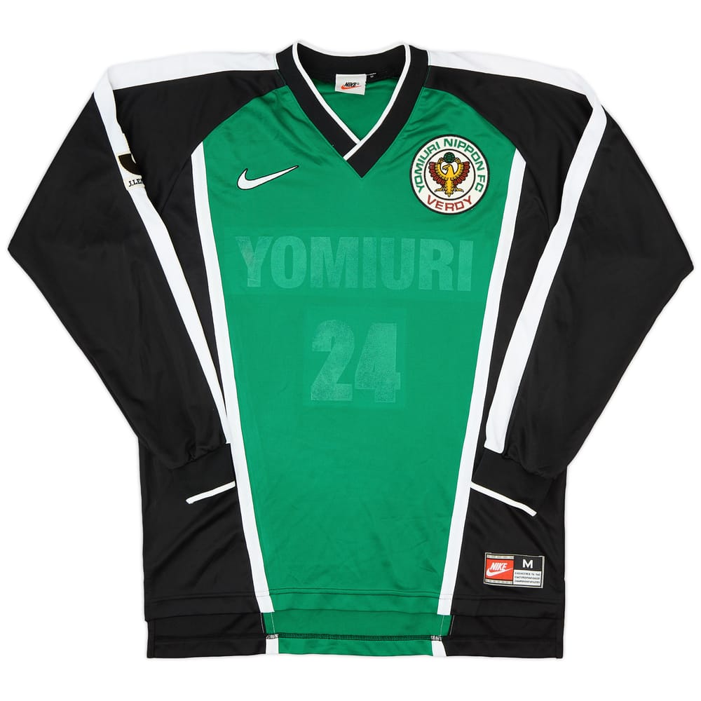 1998 Tokyo Verdy Home L/S Shirt #24 - 4/10 - (M)