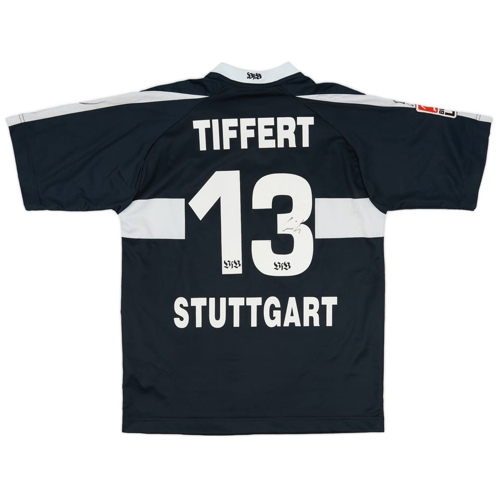 2002-03 Stuttgart Match Issue Signed Away Shirt Tiffert #13