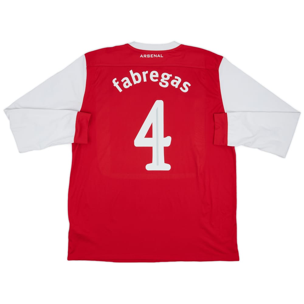2010-11 Arsenal Home L/S Shirt Fabregas #4 - 9/10 - (XL)