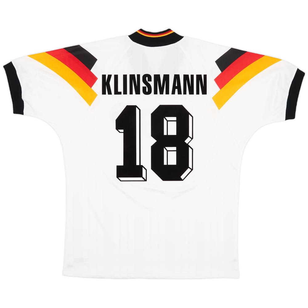 1992-94 Germany Home Shirt Klinsmann #18 - 8/10 - (XL/XXL)