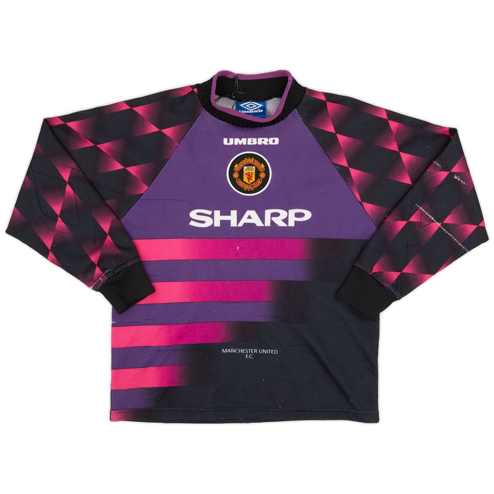 1996-97 Manchester United Purple GK Shirt - 6/10 - (L.Boys)