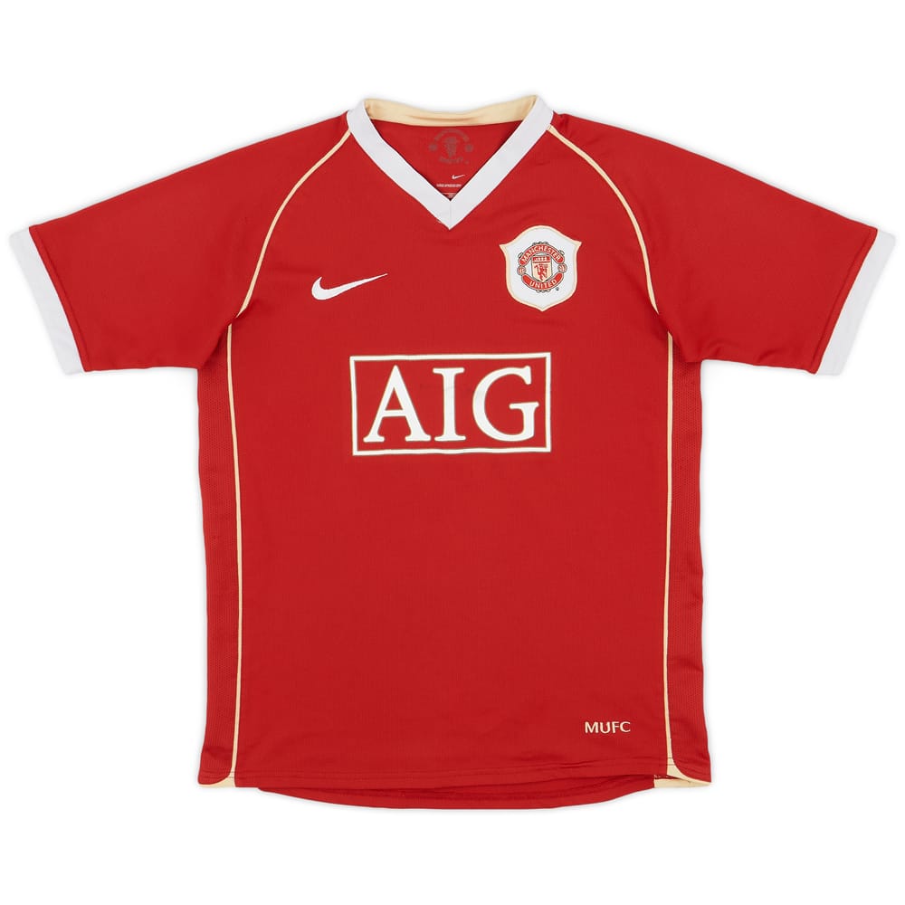 2006-07 Manchester United Home Shirt - 7/10 - (L.Boys)