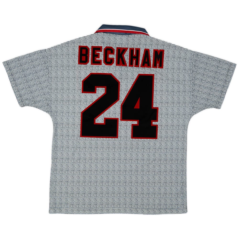 1995-96 Manchester United Away Shirt Beckham #24 - 8/10 - (L)