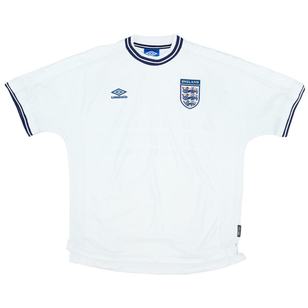 1999-01 England Home Shirt Beckham #7 - 4/10 - (XXL)