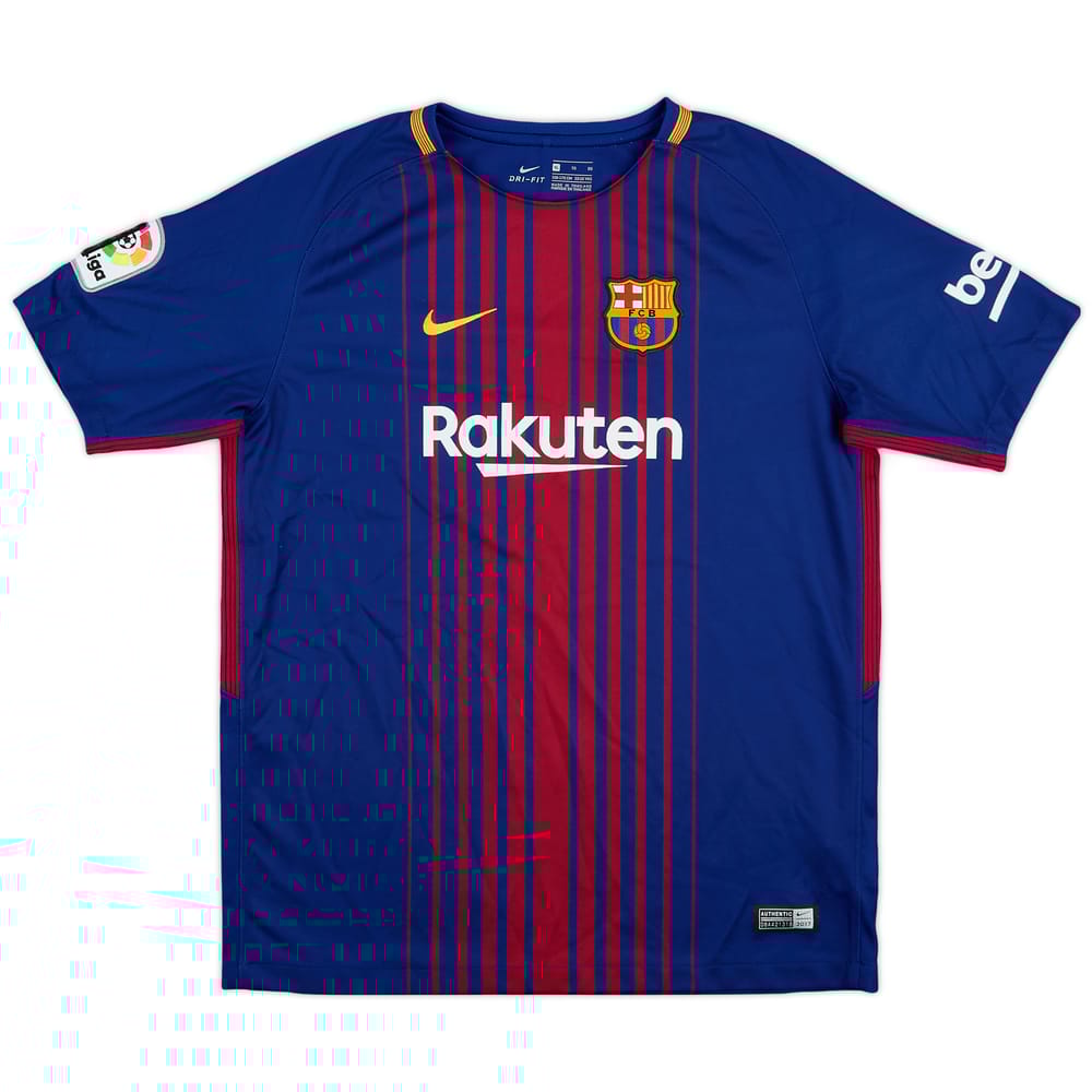 2017-18 Barcelona Home Shirt - 9/10 - (XL.Boys)