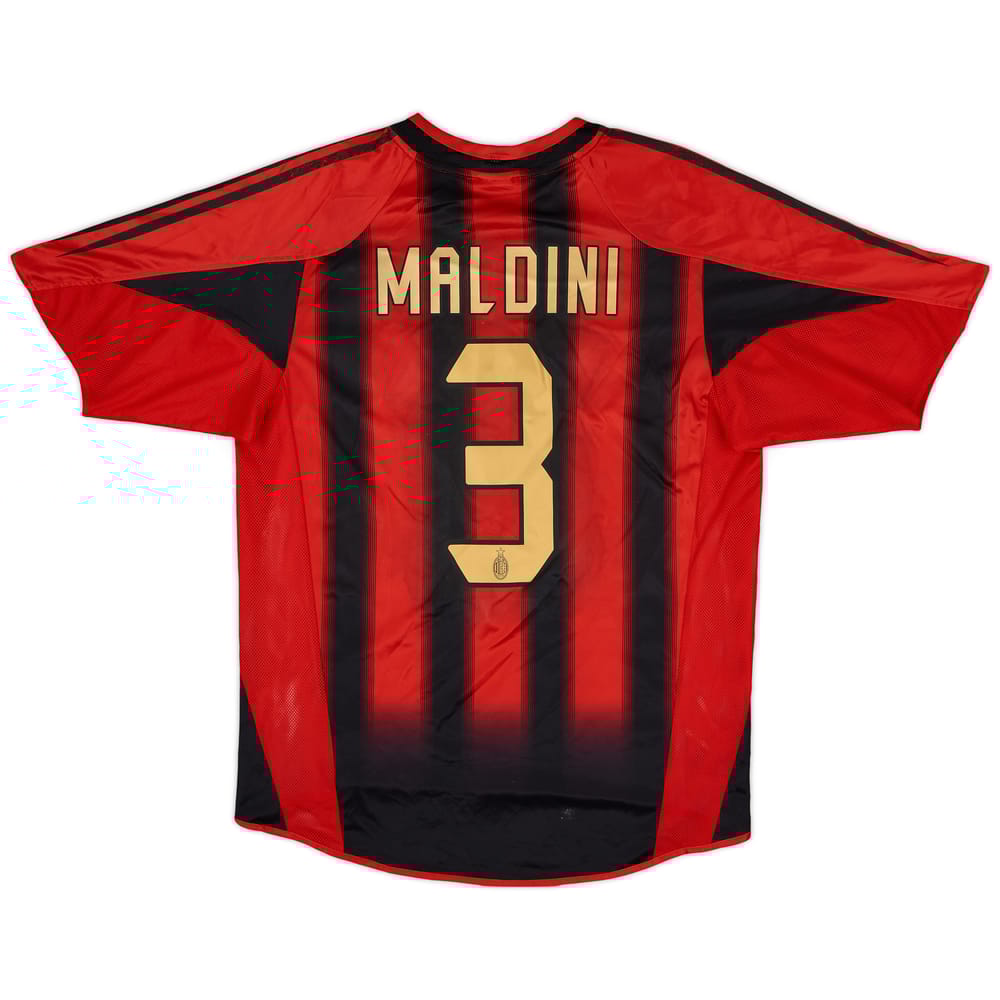 2004-05 AC Milan Home Shirt Maldini #3 - 6/10 - (M)