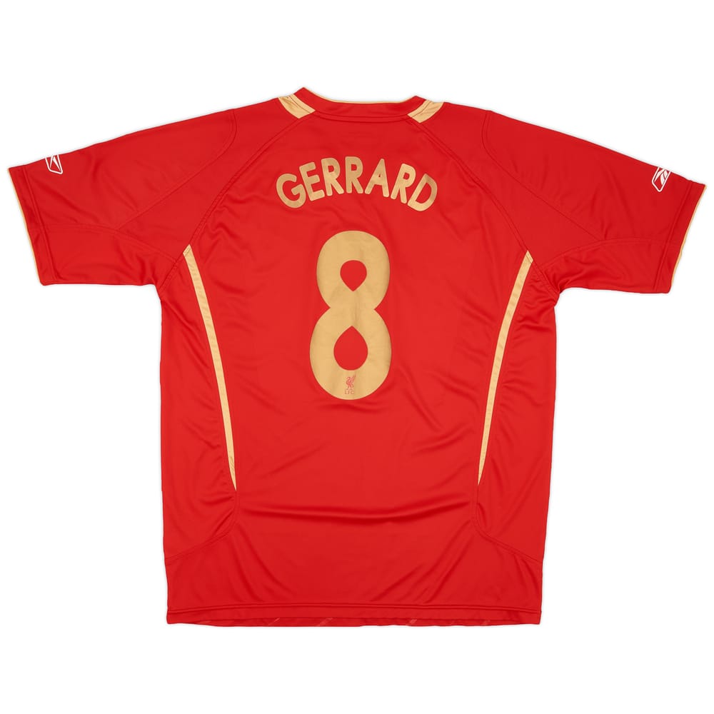 2005-06 Liverpool CL Home Shirt Gerrard #8 - 5/10 - (L)