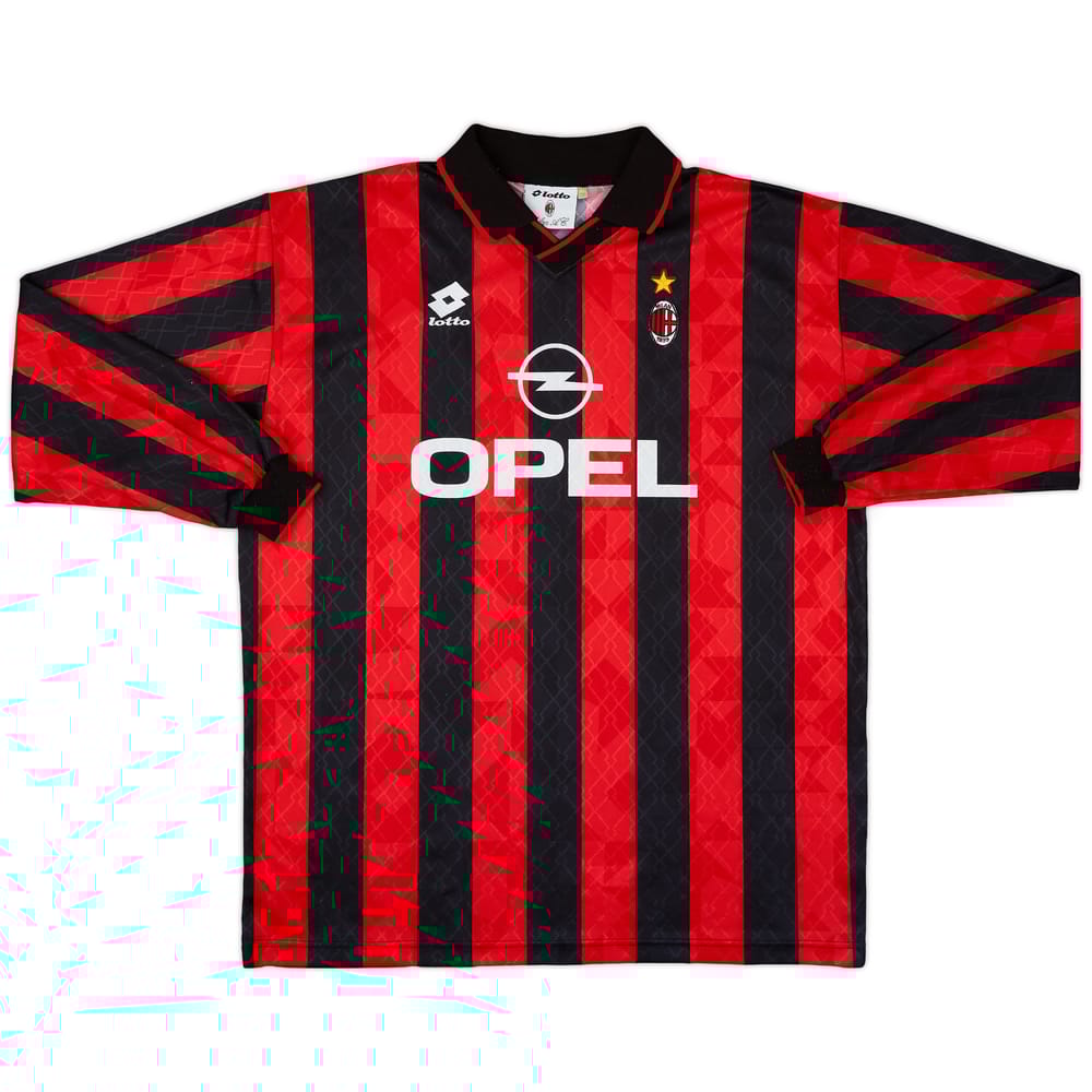 1995-96 AC Milan Home L/S Shirt - 7/10 - (XXL)