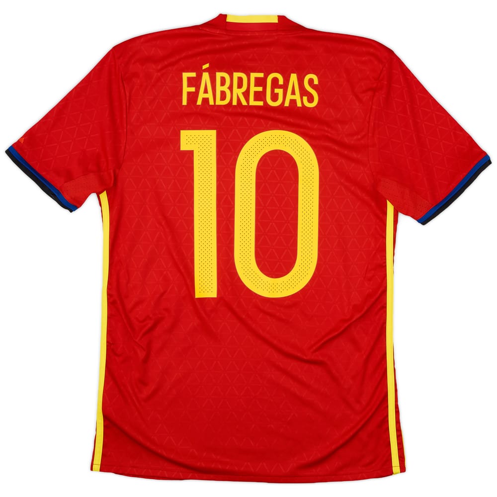 2016-17 Spain Home Shirt Fabregas #10 - 9/10 - (S)