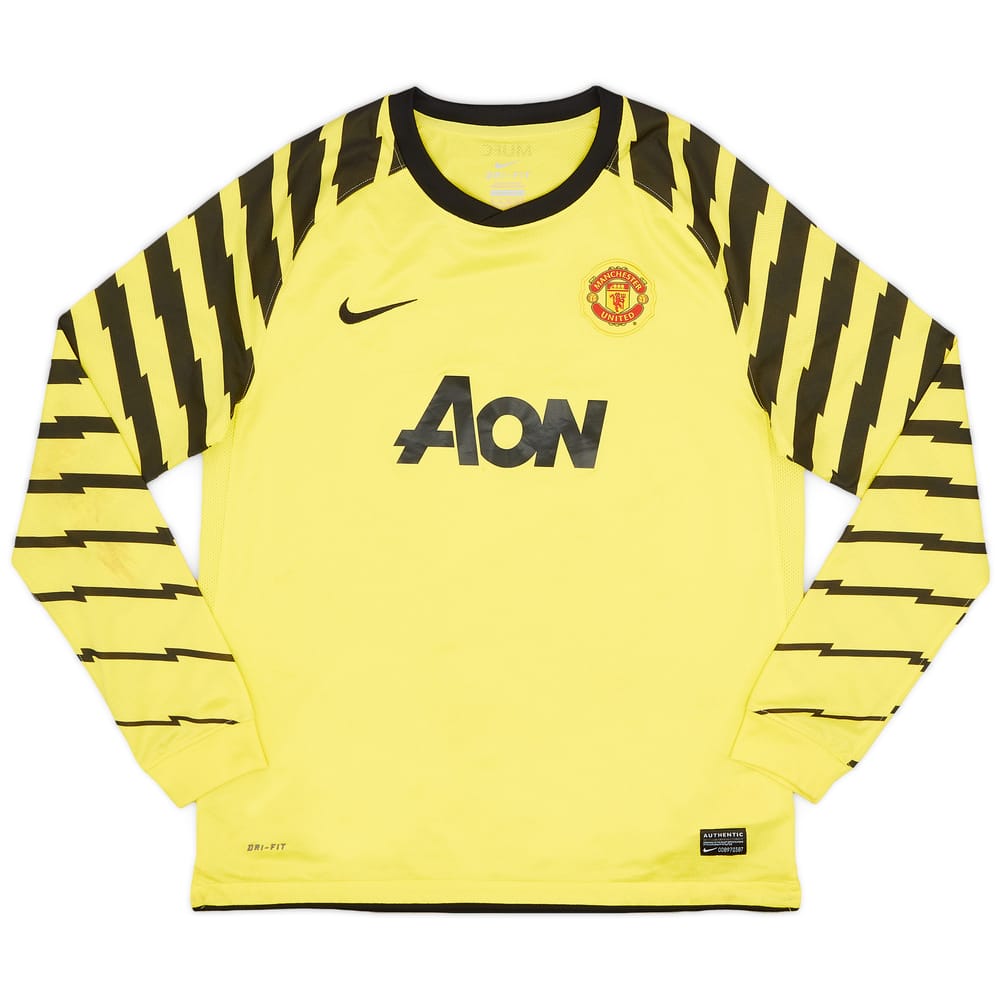 2010-11 Manchester United Yellow GK Shirt - 7/10 - (XL.Boys)
