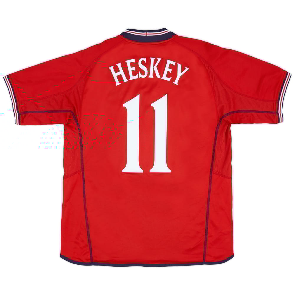 2002-04 England Away Shirt Heskey #11 - 9/10 - (L)