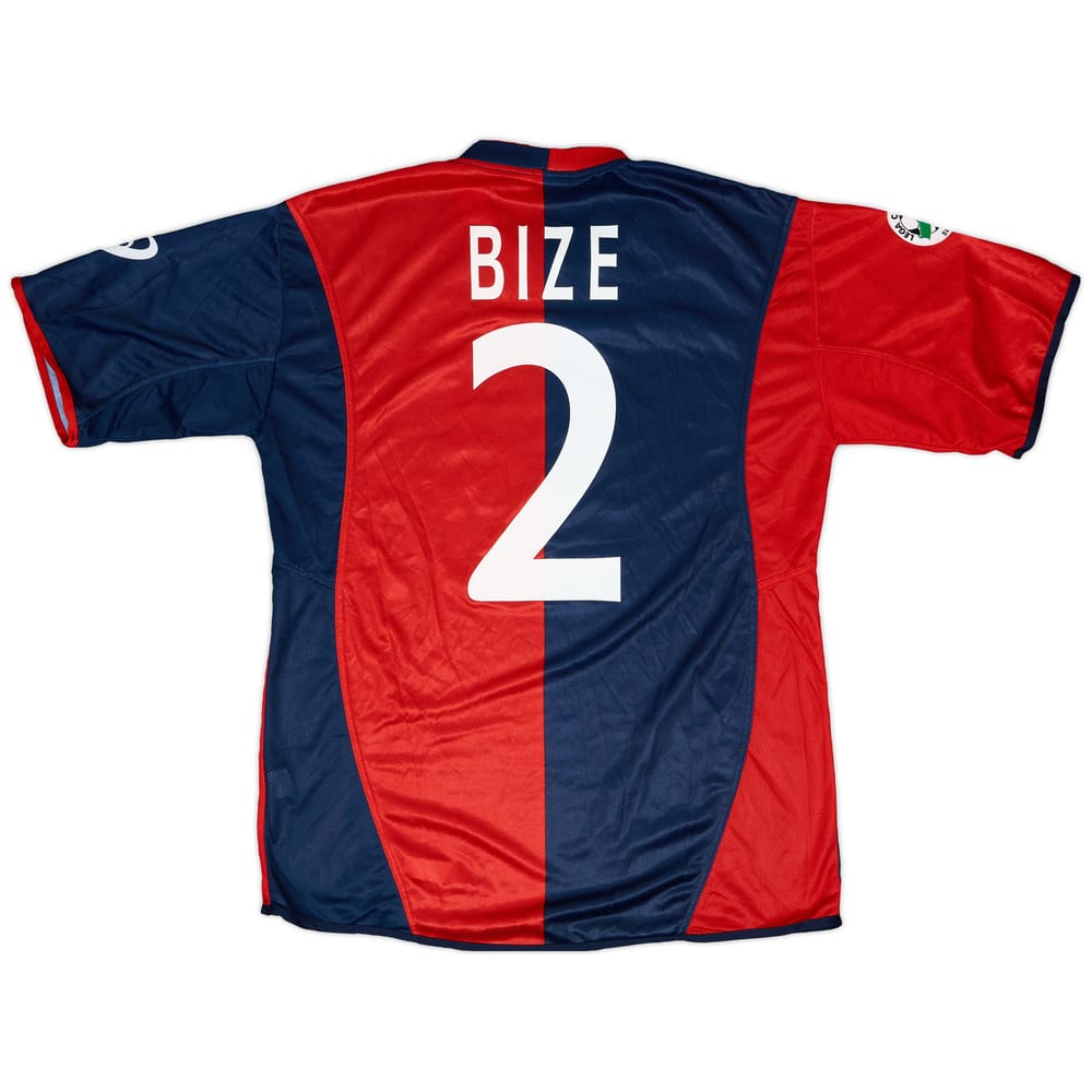 2005-06 Cagliari Match Worn Home Shirt Bize #2