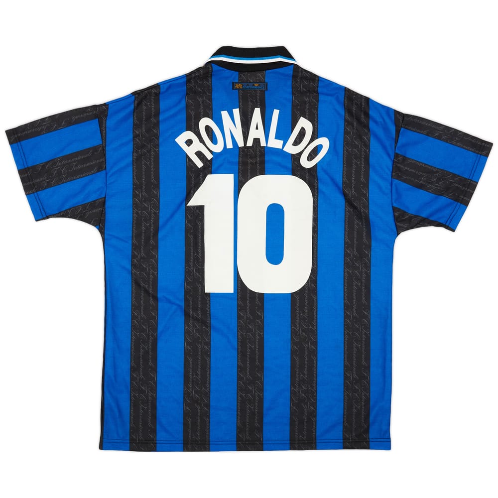 1997-98 Inter Milan Home Shirt Ronaldo #10 - 8/10 - (XL)