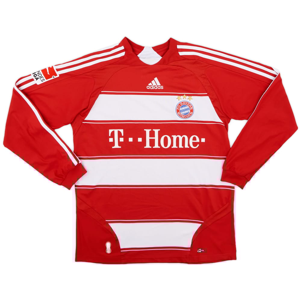 2007-08 Bayern Munich Home L/S Shirt - 8/10 - (XL.Boys)