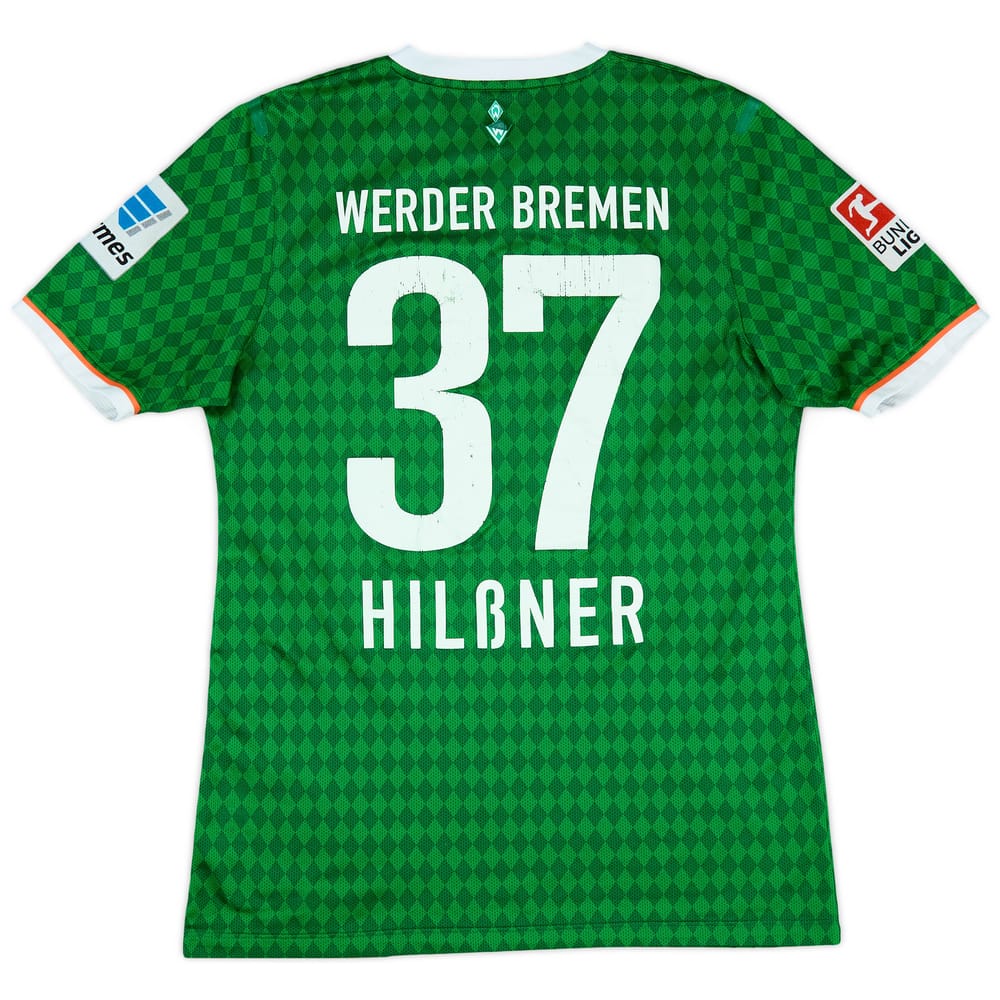 2013-14 Werder Bremen Match Issue Home Shirt Hilßner #37