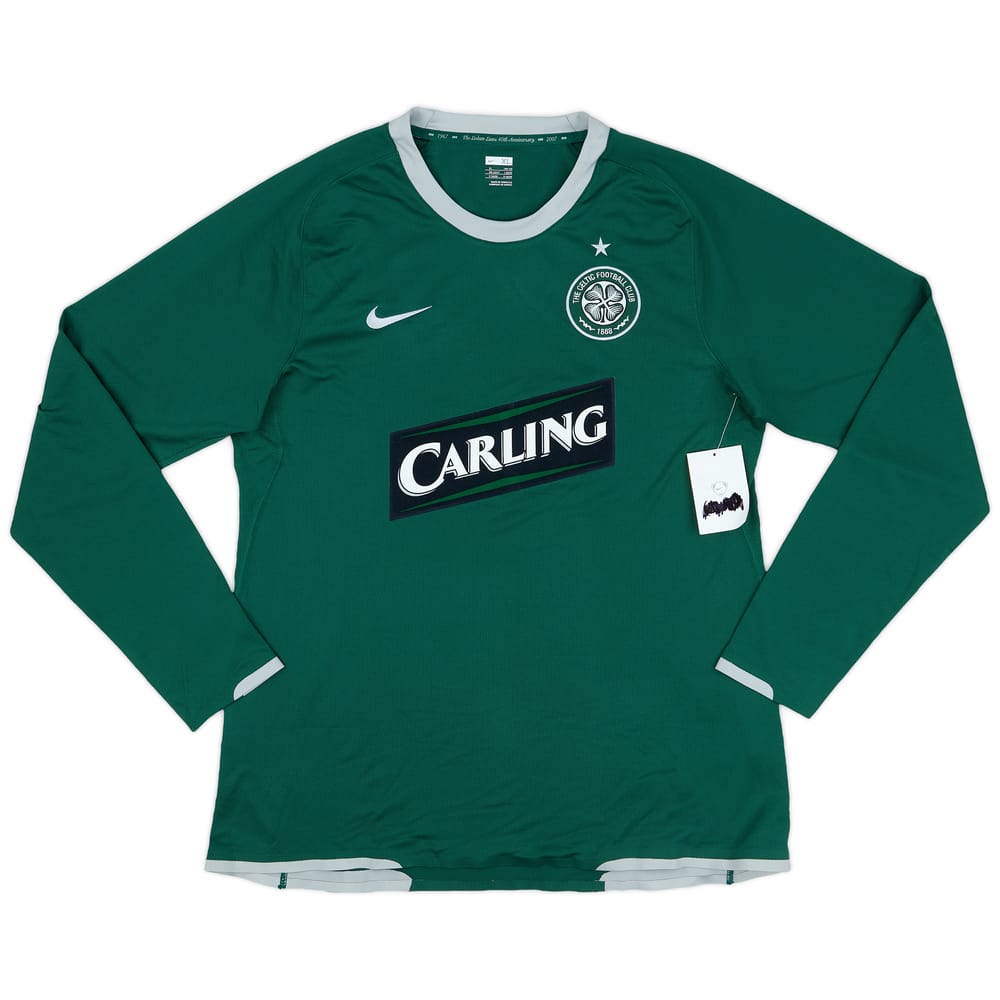 2007-08 Celtic Player Issue Away L/S Shirt (XL)