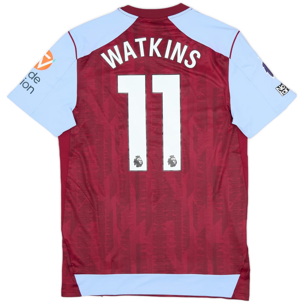 2023-24 Aston Villa Match Issue Home Shirt Watkins #11