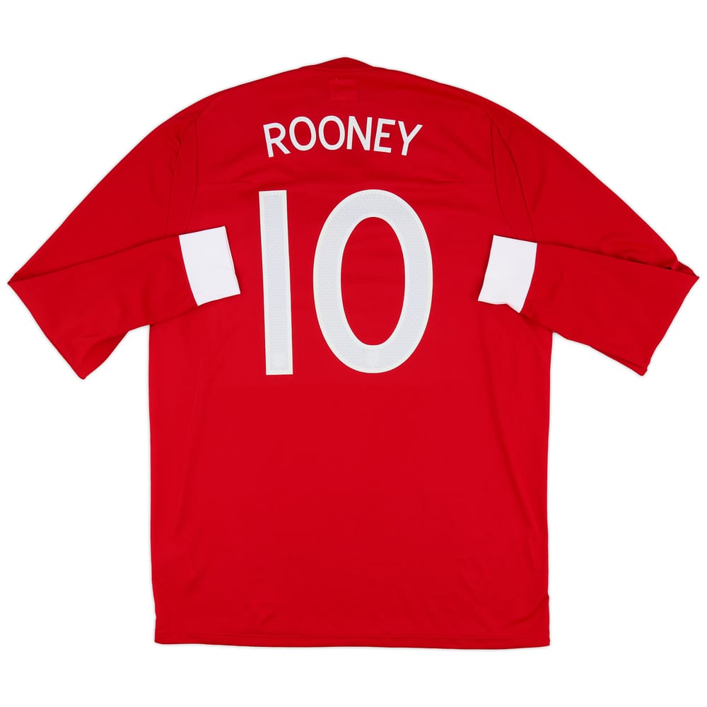 2010-11 England Away L/S Shirt Rooney #10 - 8/10 - (L)