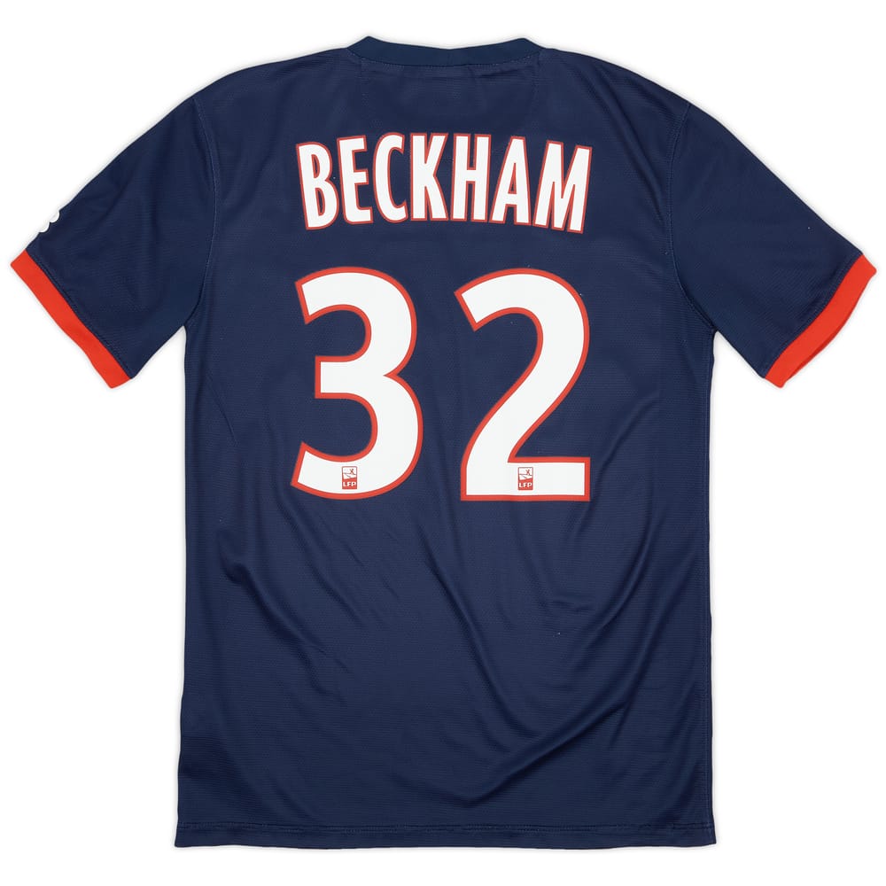 2013-14 Paris Saint-Germain Home Shirt Beckham #32 - 6/10 - (S)