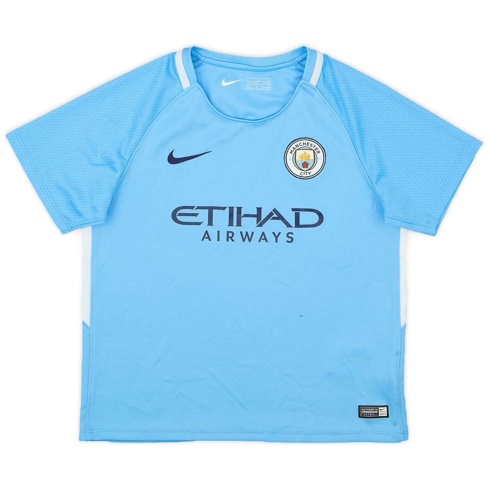 2017-18 Manchester City Home Shirt - 8/10 - (6-7 Years)