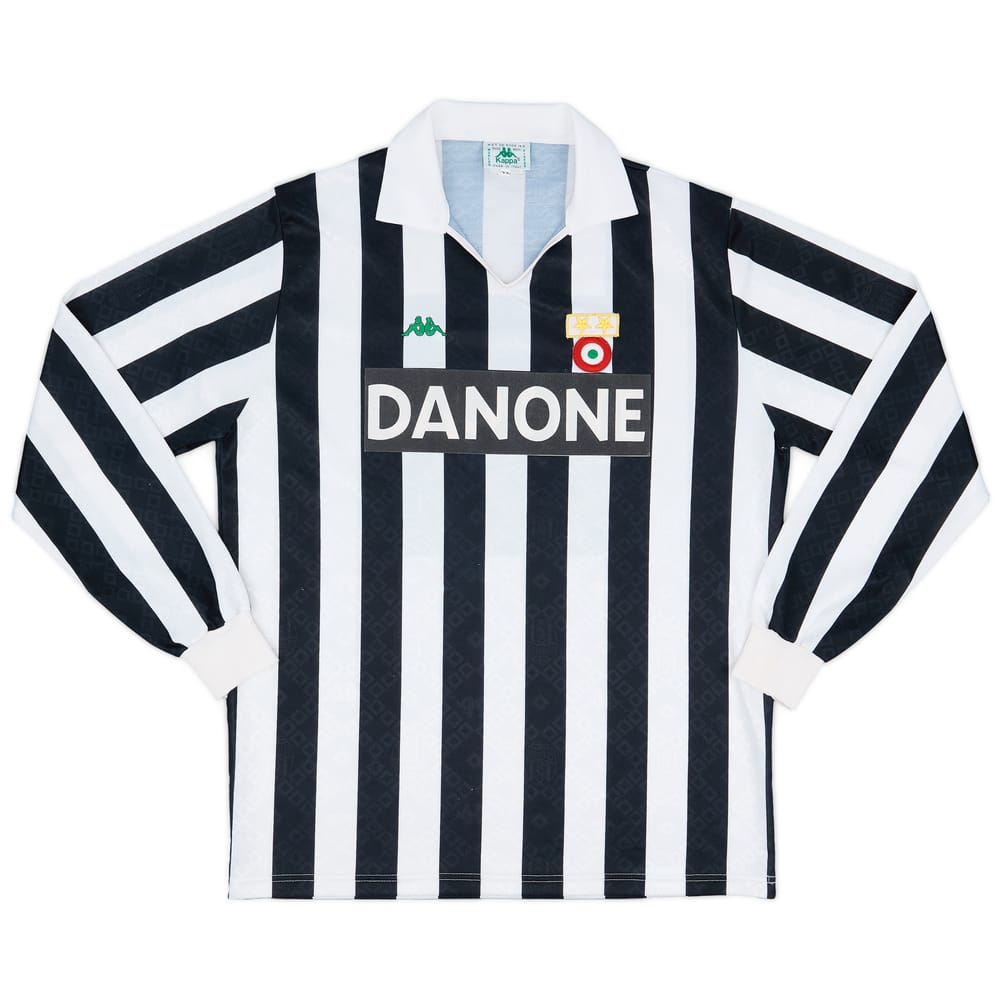 1991-92 Juventus Home L/S Shirt - 9/10 - (XL)