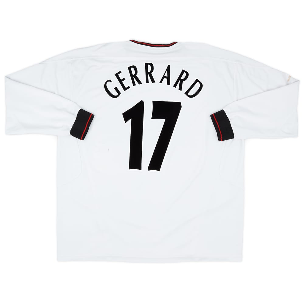 2003-04 Liverpool Away L/S Shirt Gerrard #17 - 6/10 - (XXL)