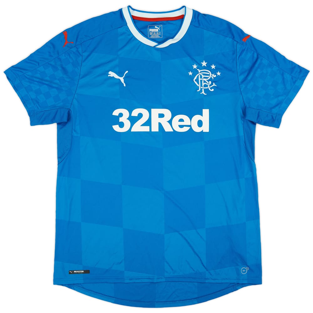 2016-18 Rangers Home Shirt - 8/10 - (XL)
