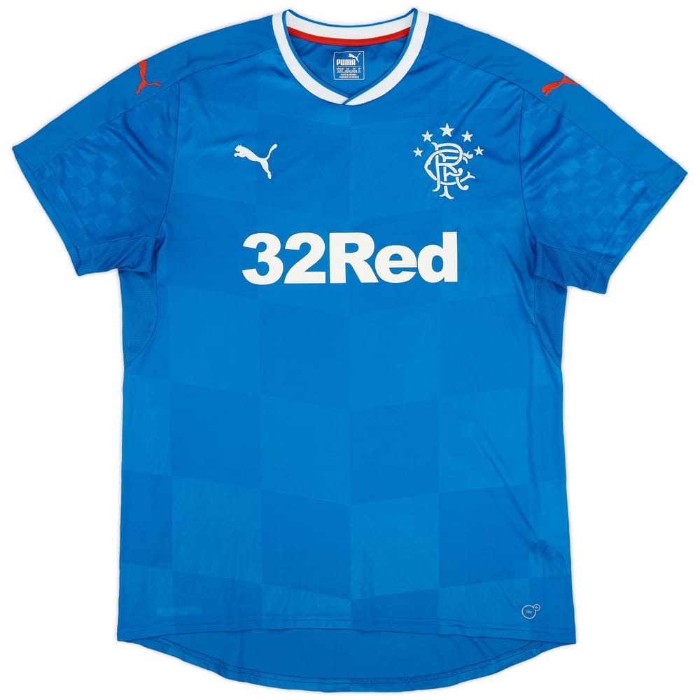 2016-18 Rangers Home Shirt - 8/10 - (XL)