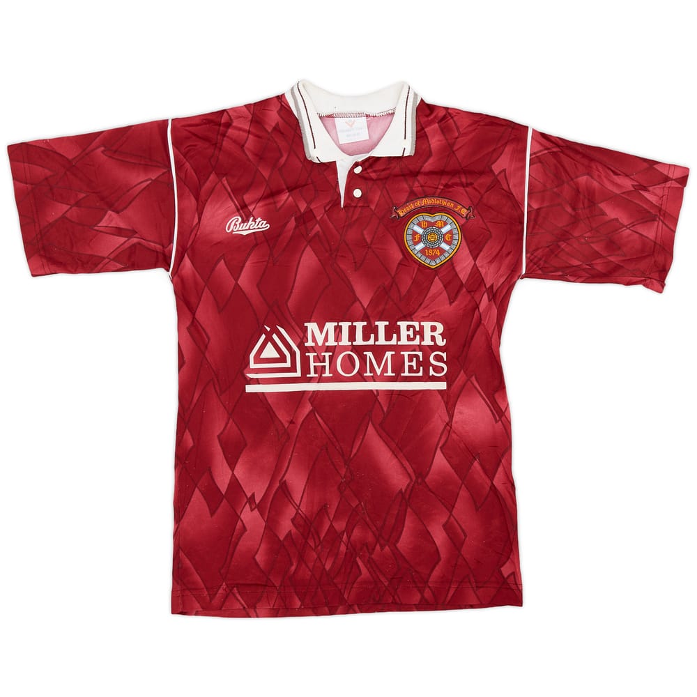 1990-91 Hearts Home Shirt - 8/10 - (M.Boys)