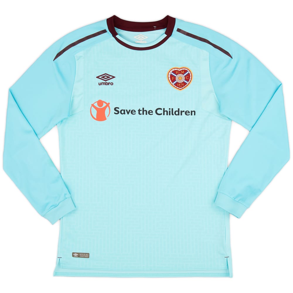 2017-18 Hearts Away L/S Shirt - 8/10 - (M)