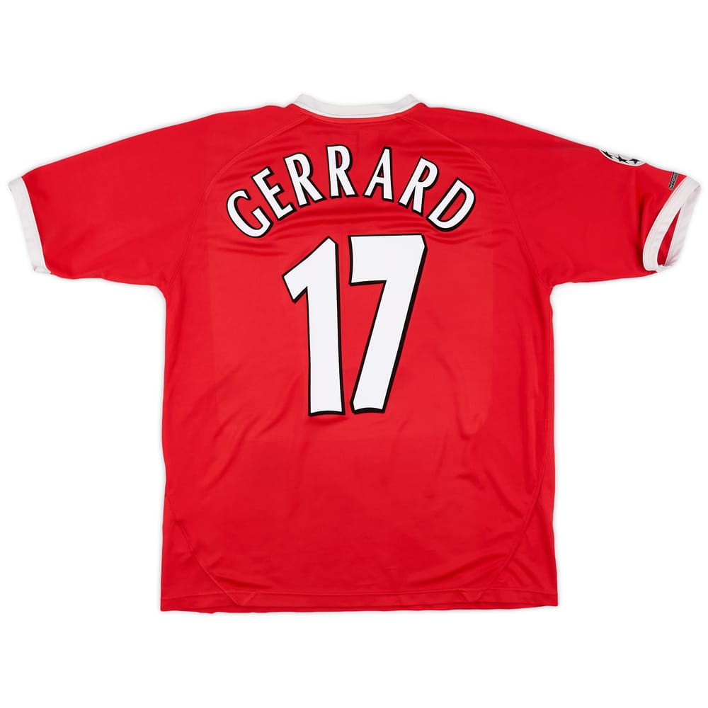 2001-03 Liverpool CL Shirt Gerrard #17 - 7/10 - (L)