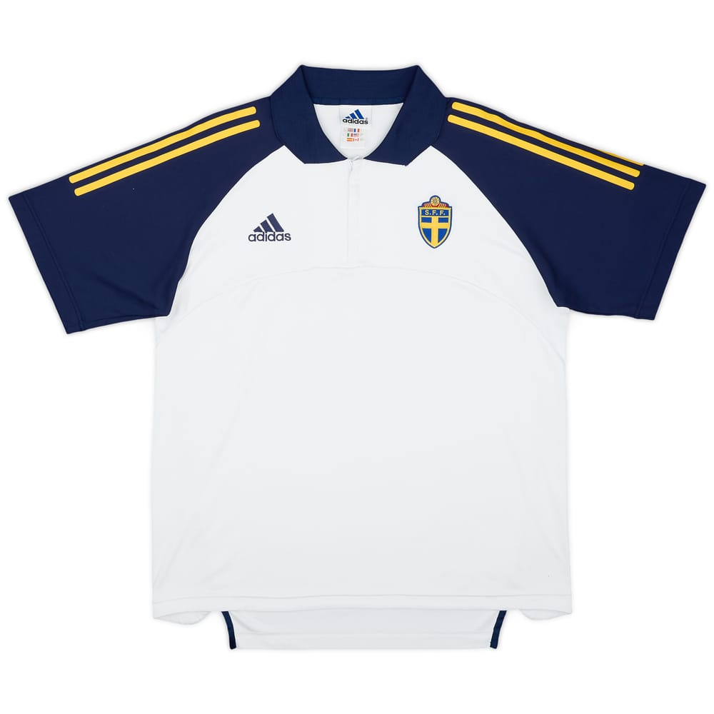 2002-04 Sweden adidas 1/4 Zip Polo Shirt - 8/10 - (M/L)
